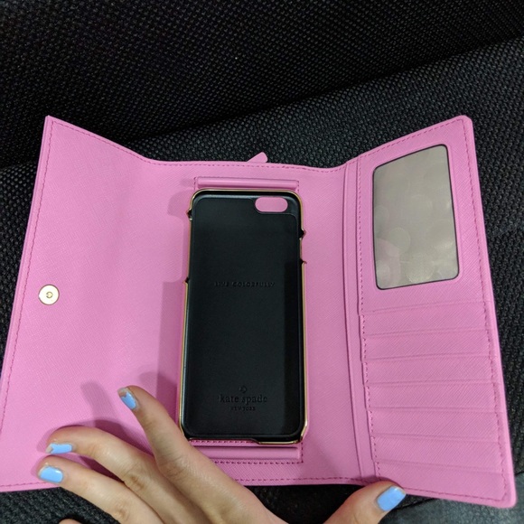 Kate Spade Pink Leather Wallet with Phone Case - Picture 4 of 6
